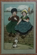 Carte Postale - Illustratrice Florence HARDY - Enfants Hollandais, Chien - Dondorf N° 534 - Hardy, Florence