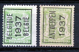 BELGIE - Preo Nr 319/320 A - TYPO-PRECANCELS - (ref. 3675) - Typo Precancels 1929-37 (Heraldic Lion)