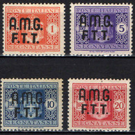 TRIESTE - AMGFTT - 1947 - SEGNATASSE DEL REGNO CON SOVRASTAMPA SU DUE RIGHE - MNH - Revenue Stamps