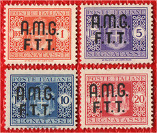 TRIESTE - AMGFTT - 1947 - SEGNATASSE DEL REGNO CON SOVRASTAMPA SU DUE RIGHE - MNH - Revenue Stamps