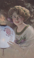 Illustrateur  KNEFEL  LUDWIG - CPA Fantaisie - Portrait De Femme - - NN 15662. Lithographie - ( Lot Pat 125) - Knoefel, Ludwig