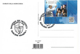 Vaticano 2016 G.ta Della Gioventù Congiunta Della Polonia  Fdc Su Cartolina - Covers & Documents