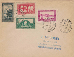 Colomb-Bechar 1947 Oran - Lambese Triumphbogen - Ghardaia Mzab - Marabout - Colomb Bechar Óued - Storia Postale