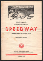 Speedway , Göteborg 1955 , Barry Briggs , Rennprogramm , Rennprogramm , Program - Motos