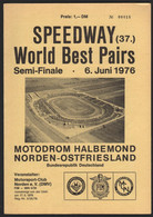 Speedway , Norden WM 6.06.1976 , Rennprogramm , Rennprogramm , Program - Motos