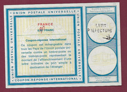 081120 -  COUPON REPONSE INTERNATIONAL  FRANCE 0,90 Franc - LYON PREFECTURE - Cupón-respuesta