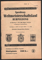 Speedway , Ruhpolding WM 11.05.1969 , Rennprogramm , Rennprogramm , Program - Motos