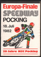 Speedway , Pocking , WM Finale 18.07.1982, Rennprogramm , Rennprogramm , Program - Motos