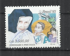 BRAZIL 1993 - SISTER DULCE - POSTALLY  USED OBLITERE GESTEMPELT USADO - Sonstige & Ohne Zuordnung