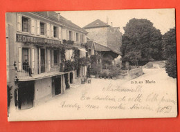 ZBT-17 Hotel Pension Fillieux Marin Marin-Epagnier La Tène. , ANIME. CN 419 Précurseur, Circulé 1904 - Marin