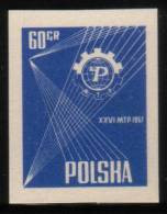 POLAND 1957 POZNAN 26TH INTERNATIONAL TRADE FAIR COLOUR PROOF NHM ( NO GUM) - Probe- Und Nachdrucke