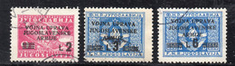 1300 490 - ISTRIA LITORALE SLOVENO 1947, Tre Valori ( N. 69+70+72) Usati (M2200) - Yugoslavian Occ.: Slovenian Shore