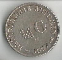 ANTILLES NEERLANDAISES  1/4 GULDEN  1957   ARGENT QUALITE ! - Antilles Néerlandaises