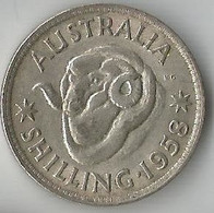 AUSTRALIE  1 SHILLING  1958   ARGENT - Shilling