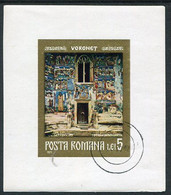 ROMANIA 1971 Frescoes Block Used.  Michel Block 92 - Used Stamps