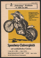 Speedway Wolfslake , 20.05.1989, Plzen Rovno Programmheft Programm Rennprogramm - Motos