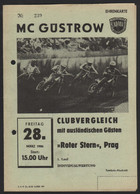 Speedway Güstrow 28.03.1986 Prag Programmheft Programm Rennprogramm - Motos