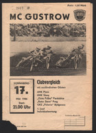 Speedway Güstrow 17.05.1986 Bydgoszcz Prag Programmheft Programm Rennprogramm - Motos