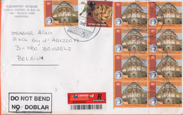 ARGENTINA - 2004 - 21 Stamps (11 On The Rear) - Registered - Medium Envelope - Viaggiata Da Buenos Aires Per Bruxelles, - Cartas & Documentos