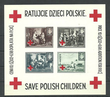 Poland POLAND Red Cross Childrens Charity Roter Kreuz Kinderhilfe S/S MNH - Otros & Sin Clasificación