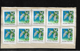 FINNLAND004 / Fragment Mit 12 Marken, Ungestempelt (Thema Baumblüte) - Unused Stamps