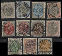 Denmark (08) 1875 Numerals Set In Ore. Used. - Otros & Sin Clasificación