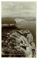 Ref 1424 - Early Real Photo Postcard - Sheep On The Cliffs - Freshwater Bay Isle Of Wight - Autres & Non Classés