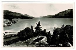 Ref 1424 - Real Photo Postcard - Loch Ness From The Abbey Tower - Fort Augustus Scotland - Inverness-shire