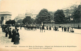 Paris * 16ème * Avenue Du Bois De Boulogne * Départ Du Président De La République Aux Courses De Longchamp - Distretto: 16