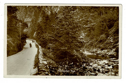 Ref 1426 - Real Photo Postcard - Motorcycle - Aberglaslyn Pass Caernarvonshire Wales - Caernarvonshire