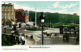 Ref 1426 - Early Postcard - Trams At The Square Bournemouth Hampshire - Now Dorset - Bournemouth (until 1972)