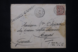 CHINE - Enveloppe En Correspondance D'Armée De Tien Tsin En 1905 Pour La France, Affranchissement Mouchon - L 76465 - Covers & Documents