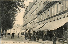 Quimper * Hôtel Du Parc Et Le Grand Café De Bretagne * Voiture Ancienne * Voir Cachet Au Dos Dépôt 87ème 287ème 10ème - Quimper