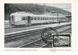CARTE MAXIMUM  LUXEMBOURG CHEMINS DE FER 1956 - Tarjetas Máxima