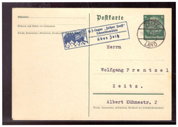 DT- Reich (020874) Propaganda Ganzsache P226 Mit HJ Lagerstempel Mit Werbebild, Zeitzer Forst über Zeitz Gel. 20.7.1937 - Briefe U. Dokumente