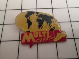 712d Pin's Pins / Beau Et Rare / THEME : MARQUES / MULTICHAUSS CHAUSSURES PLANISPHERE - Golf