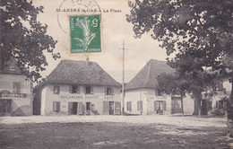 Isère : SAINT ANDRE Le GAZ : La Place : Boulangerie - Café - CHARVET : 1908 : - Saint-André-le-Gaz