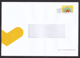 Netherlands: Cover, 2020, 1 Cinderella Stamp, Postage Paid PostNL, Issued For Hallmark, Rainbow (traces Of Use) - Cartas