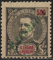 St. Thomas & Prince – 1920 King Carlos Overprinted REPUBLICA 500 Réis - St. Thomas & Prince