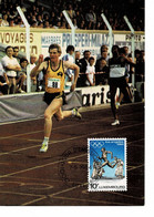 CARTE MAXIMUM  LUXEMBOURG JO LOS ANGELES 1984 ATHLETISME AU STADION LUXEMBOURG - Maximumkaarten