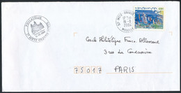 France - Timbre Adhésif YT A42 Seul Sur Lettre Oblitération Manuelle Cachet Rond - Lettres & Documents