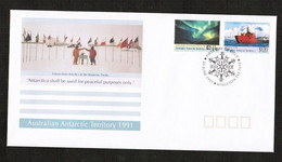 AUSTRALIAN ANTARCTIC TERRITORY   SCOTT # L 81-2 On 1991 FIRST DAY COVER (20/JUNE/1991) (OS-613) - FDC