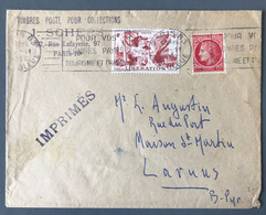 France N°676 Et739 Sur Enveloppe 15/11/1950 - Tarif Imprimé - (C2021) - 1921-1960: Modern Tijdperk