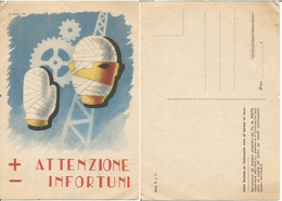 INAIL Ist.Naz. Assicurazione Infortuni Sul Lavoro - Cartolina Propaganda 1948 Siglata Artista Piatti - Nuova - Sindicatos