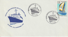 France 1990 Le Havre 150ème Anniversaire De La Cunard Line - Commemorative Postmarks
