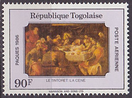 Timbre PA Neuf ** N° 601A(Yvert) Togo 1986 - Pâques, Le Tintoret - Togo (1960-...)