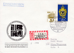 R-Brief Mit Sonder R Zettel, NEZ - München  2, IBRA '73;  880 Ub "c" - R- & V- Labels