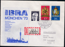 R-Brief Mit Sonder R Zettel, NEZ - München  2, IBRA '73;  311 Ub "f" - R- & V- Viñetas