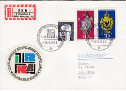 R-Brief Mit Sonder R Zettel, NEZ - München  2, IBRA '73;  086, Ub "j" - R- & V- Vignetten