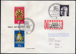 R-Brief Mit Sonder R Zettel, NEZ - München  2, IBRA '73;  545, Ub "n" - R- & V- Labels